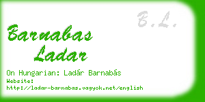 barnabas ladar business card