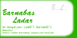 barnabas ladar business card